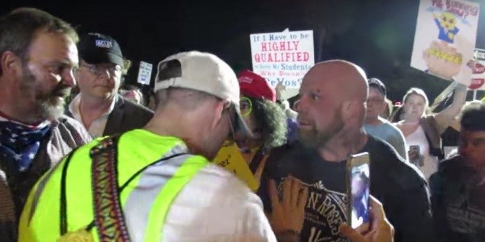 Патриоту России разбили лицо сторонники Трампа